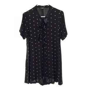 Knot Sisters Black & Gold Mini Dress SM